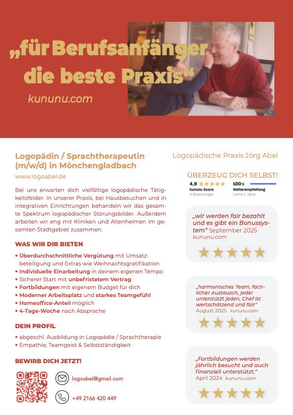 Logopädin / Sprachtherapeutin in Mönchengladbach gesucht bei logoabel